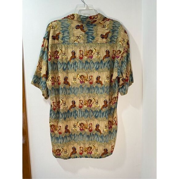 Campia Moda men’s 100% rayon Hawaiian short sleeve button shirt size M. #42-1061 - Picture 2 of 7